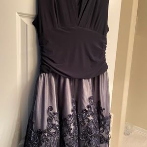 Navy blue formal wear dress